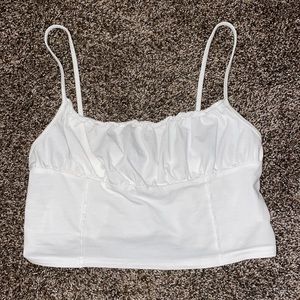 Princess Polly / size: 8 / stretch white tank with scrunched top